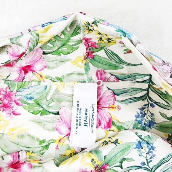 NWT LoveShackFancy x Hurley Hawaiian Hibiscus High Waisted Cheeky Bottoms - Picture 9 of 9